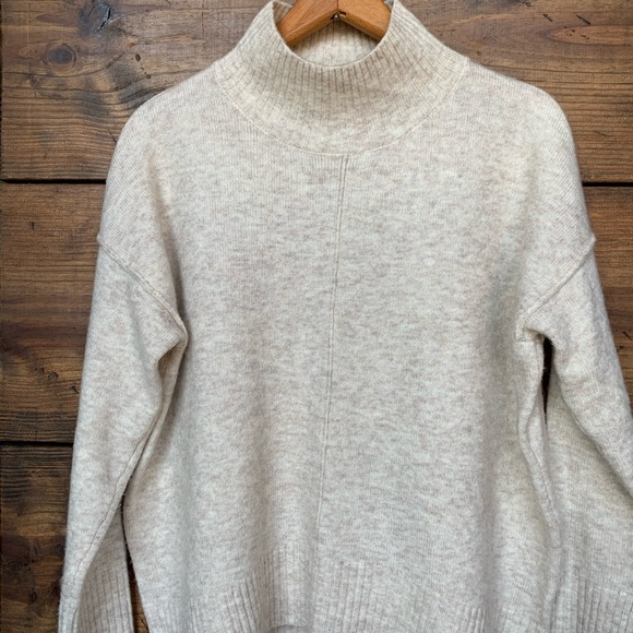 Vince Camuto Oatmeal Mock Neck Sweater 